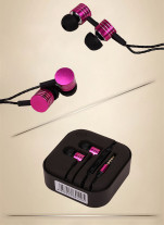 Луксозни стерео слушалки хендсфрий MOSIDUN 3.5 mm  за Samsung, HTC, Nokia, Sony Xperia, Iphone,Ipad,Lg,Huawei,Lenovo,Microsoft - розови